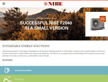 Tablet Screenshot of nibe.eu